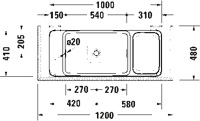 Qatego Накладная раковина с Консоль 6