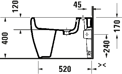 Qatego Биде напольное с переливом 4