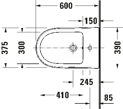 Qatego Биде напольное с переливом 5