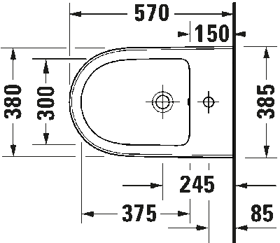 Qatego Биде подвесное с переливом 5