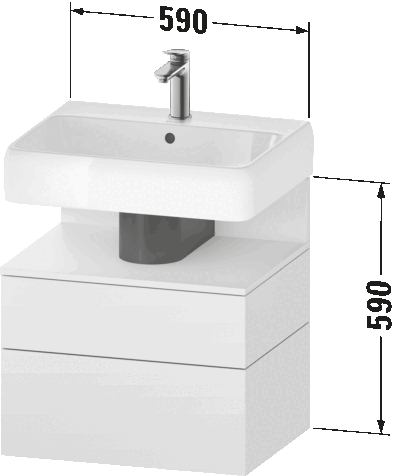 Qatego Тумба под раковину подвесная 147