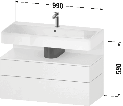 Qatego Тумба под раковину подвесная 147