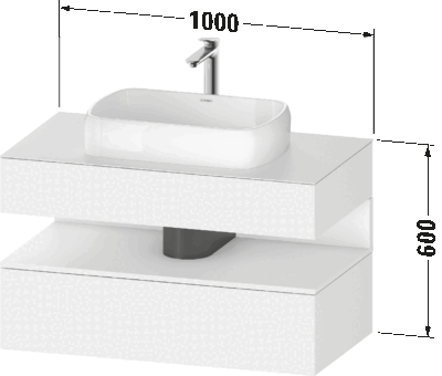 Qatego Тумба под консольную раковину, подвесная 99