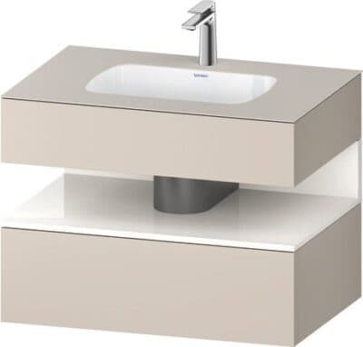 Qatego Встраиваемая раковина с тумбой под консольную раковину 25