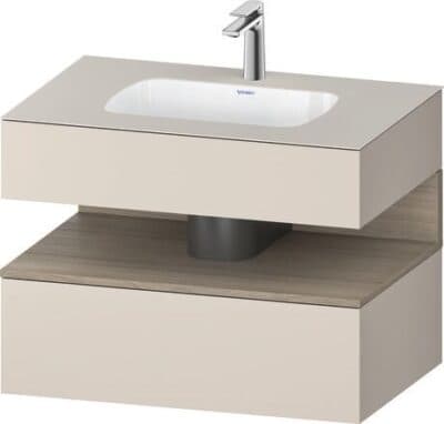 Qatego Встраиваемая раковина с тумбой под консольную раковину 41