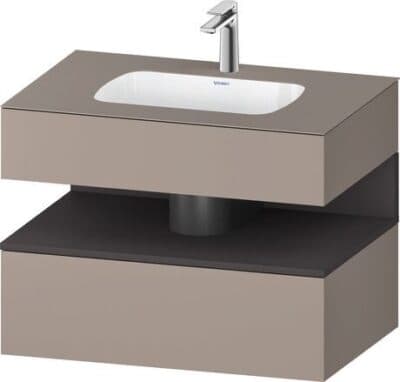 Qatego Встраиваемая раковина с тумбой под консольную раковину 68