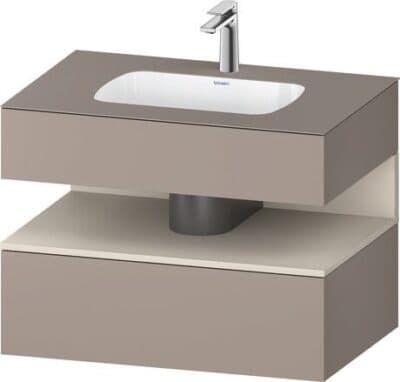 Qatego Встраиваемая раковина с тумбой под консольную раковину 76