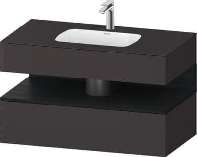 Qatego Встраиваемая раковина с тумбой под консольную раковину 6