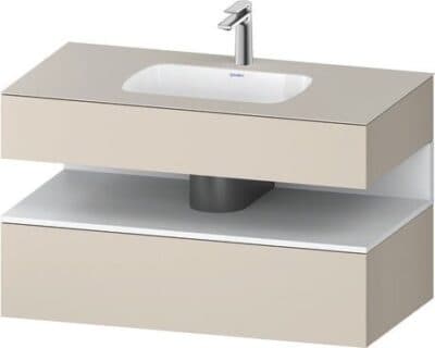 Qatego Встраиваемая раковина с тумбой под консольную раковину 15