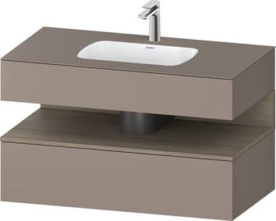 Qatego Встраиваемая раковина с тумбой под консольную раковину 36