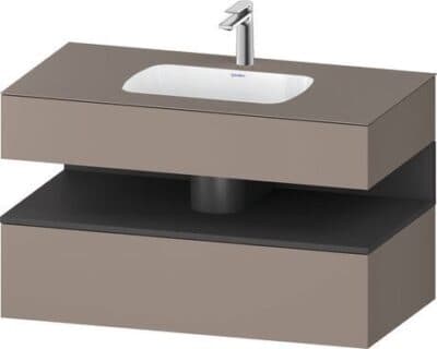 Qatego Встраиваемая раковина с тумбой под консольную раковину 52