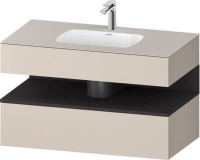 Qatego Встраиваемая раковина с тумбой под консольную раковину 73