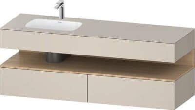 Qatego Встраиваемая раковина с тумбой под консольную раковину 74