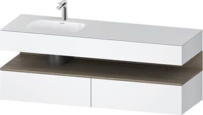 Qatego Встраиваемая раковина с тумбой под консольную раковину 77