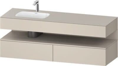 Qatego Встраиваемая раковина с тумбой под консольную раковину 42