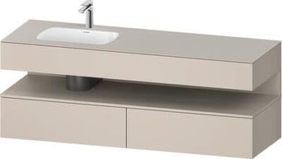 Qatego Встраиваемая раковина с тумбой под консольную раковину 44