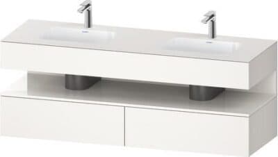 Qatego Встраиваемая раковина с тумбой под консольную раковину 24