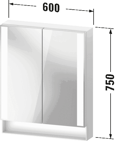 Qatego Зеркальный шкаф 5