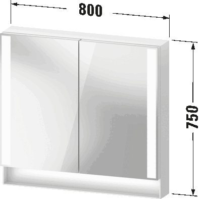 Qatego Зеркальный шкаф 5