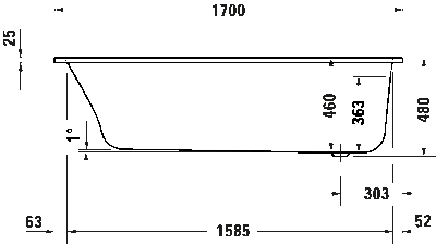 Qatego Встроенная ванна 3