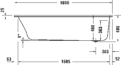 Qatego Встроенная ванна 3