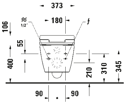 Сиденье для унитаза с душем SensoWash Slim 48