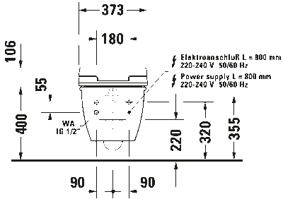 Сиденье для унитаза с душем SensoWash Slim 54