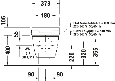 Сиденье для унитаза с душем SensoWash Slim 64
