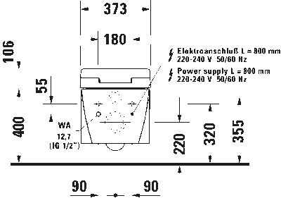 Сиденье для унитаза с душем SensoWash Slim 65
