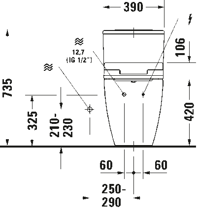 Сиденье для унитаза с душем SensoWash Slim 68