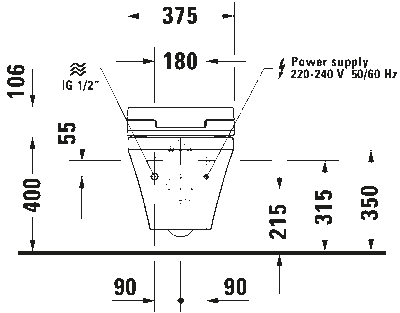 Сиденье для унитаза с душем SensoWash Slim 35