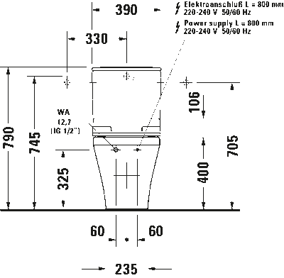 Сиденье для унитаза с душем SensoWash Slim 42