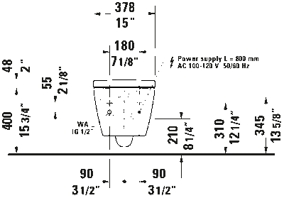 Сиденье для унитаза-биде SensoWash® Starck f Plus 18