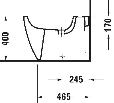 Soleil by Starck Биде напольное с переливом 4