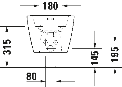 Soleil by Starck Биде подвесное с переливом 3