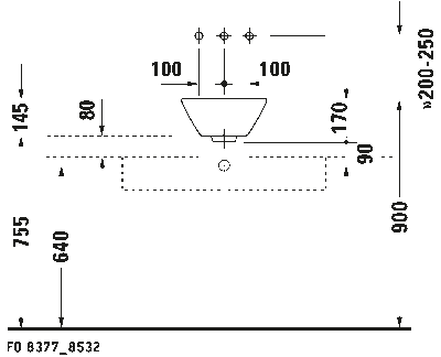 Starck 1 Раковина с переливом 7