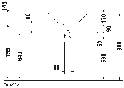 Starck 1 Раковина шлифованный вариант 8
