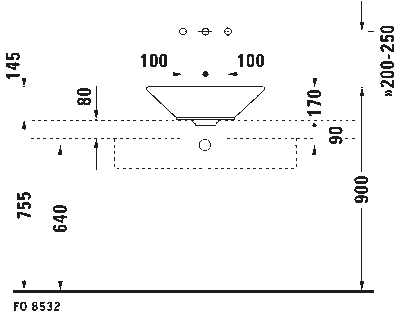 Starck 1 Раковина шлифованный вариант 10