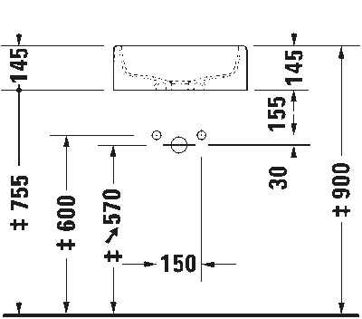 Starck 1 Раковина шлифованный вариант 6
