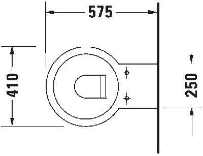 Starck 1 Унитаз подвесной с вертикальным смывом 12