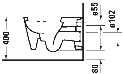 Starck 1 Унитаз подвесной с вертикальным смывом 15