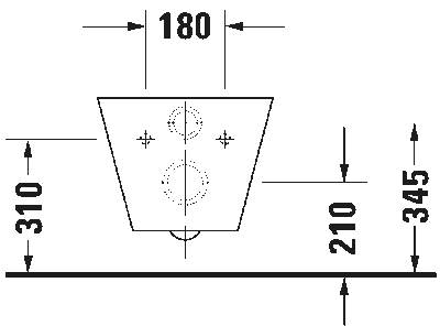 Starck 1 Унитаз подвесной с вертикальным смывом 17