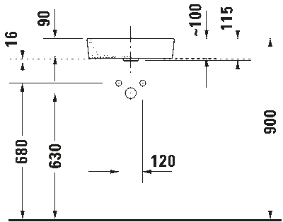 Starck 2 Раковина шлифованный вариант 4