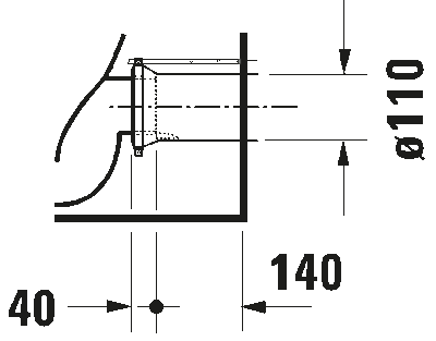 Starck 2 Унитаз напольный пристенный вариант 3
