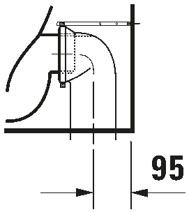 Starck 2 Унитаз напольный пристенный вариант 4