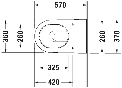 Starck 2 Унитаз напольный пристенный вариант 7