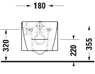 Starck 2 Унитаз подвесно с вертикальным смывом вкл. крепление Durafi © 4 11