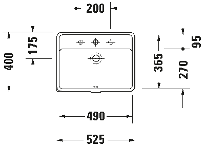 Starck 3 Умывальник встраиваемый 4