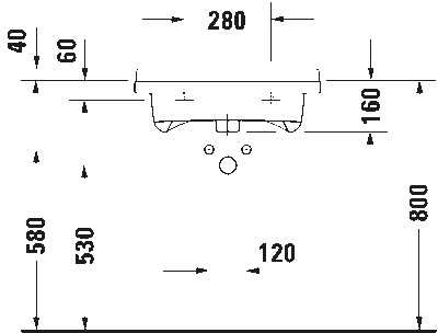 Starck 3 Умывальник Vital 7