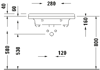 Starck 3 Умывальник Vital 4